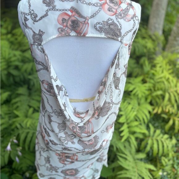 L'ATISTE White and Pink Casual Button Down Shirt - Picture 3 of 7